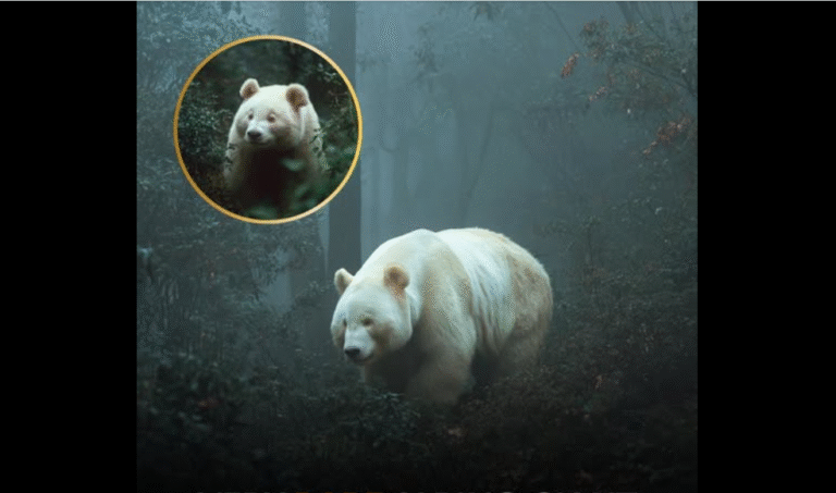 albino panda in China